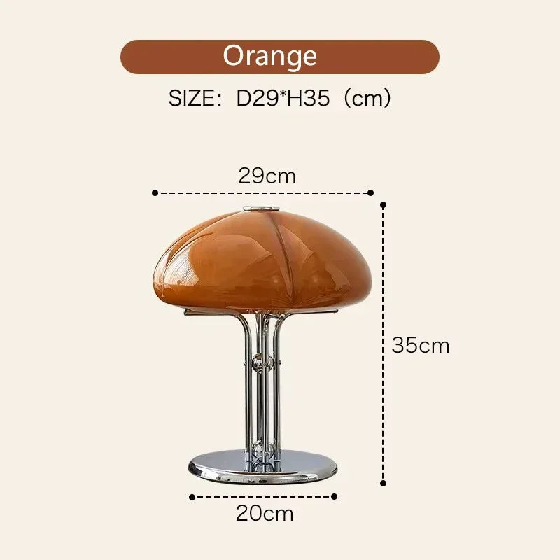 Mid century modern table lamps Creative mushroom table lamp Bedroom orange Bauhaus Light Retro Designer bedside reading lamps