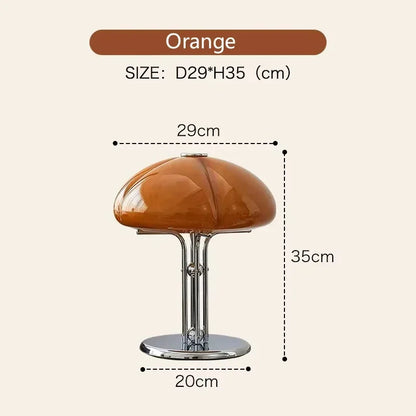 Mid century modern table lamps Creative mushroom table lamp Bedroom orange Bauhaus Light Retro Designer bedside reading lamps