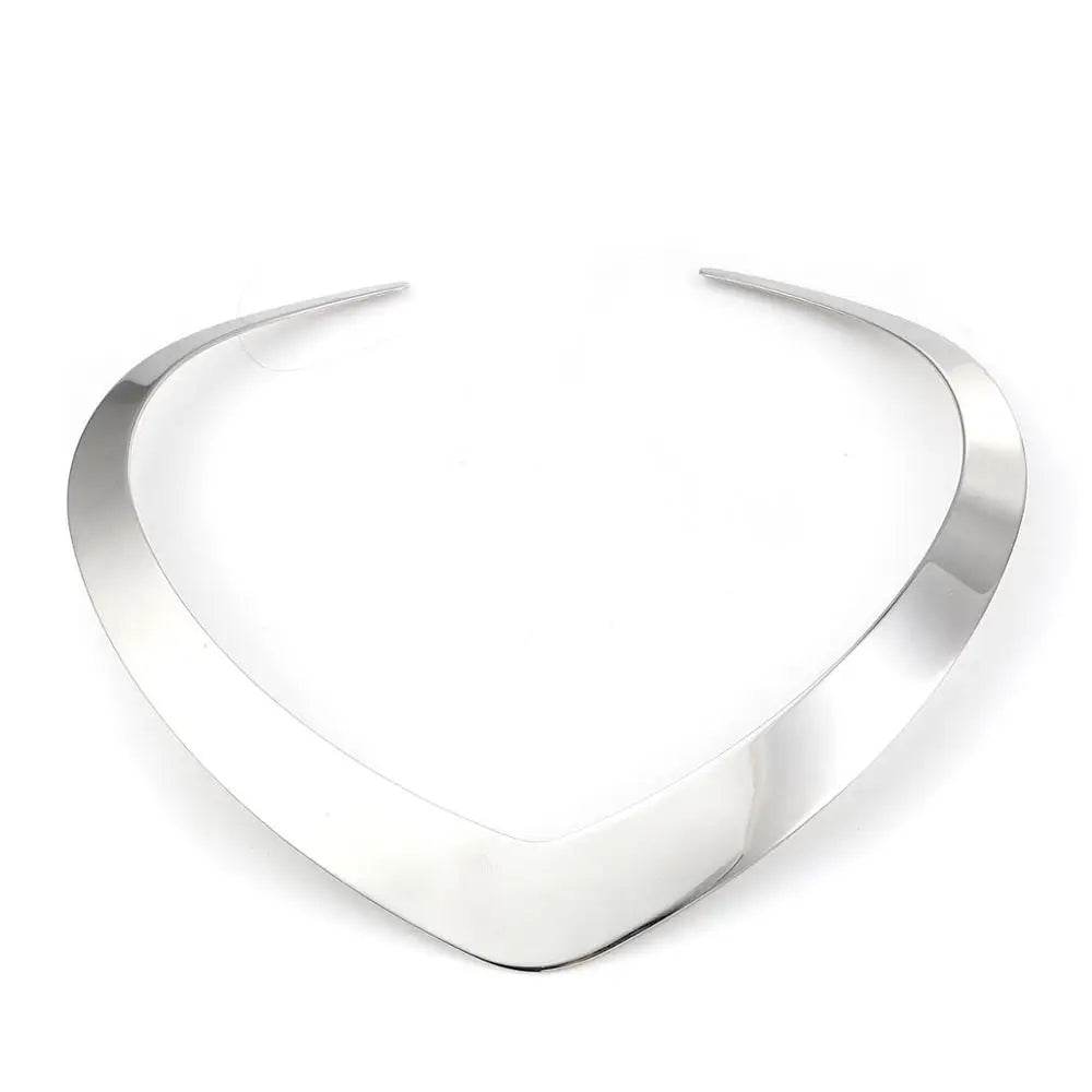 1pc Fashion Stainless Steel Collar Neck Necklace Choker 4 Sizes For Women Men Friends Trendy Jewelry Gift  42.5 - 38cm Long