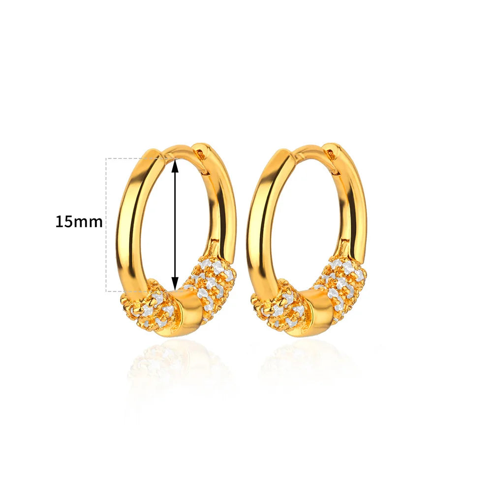 Luxury Star Zircon Earrings for Women Gold Color Stainless Steel Earrings 2024 Trend Couple Jewelry free shipping items aretes