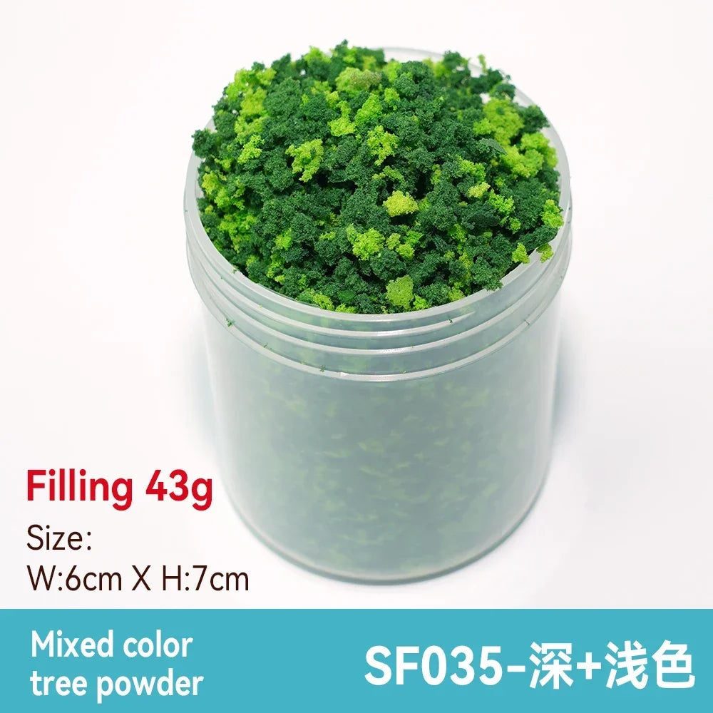 50ml 1-3mm Simulation bush grass sponge tree powder coarse grain flowers leaves diy military train model sand table scene layout