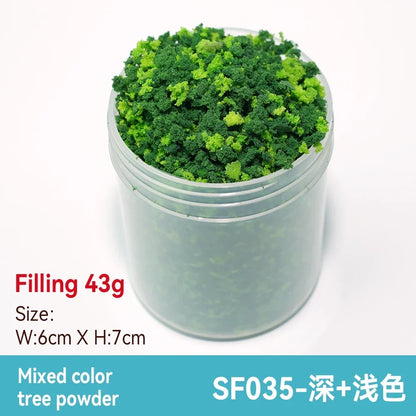 50ml 1-3mm Simulation bush grass sponge tree powder coarse grain flowers leaves diy military train model sand table scene layout