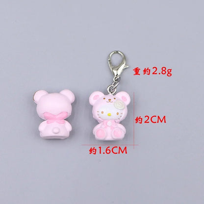 Kawaii Hello Kitty Toy Cute Anime Cat Keychain Backpack Phone Case Decoration Cartoon Festival Gift Women Accessories Wholesale