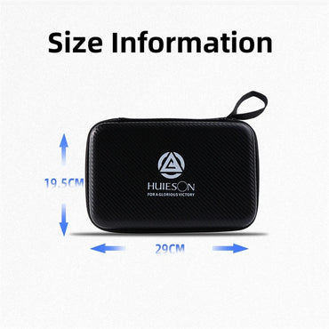 Huieson Large Capacity Carbon Fiber Patterned Table Tennis Racket Case Lightweight Rainproof EVA Table Tennis Bag for 2 Bats