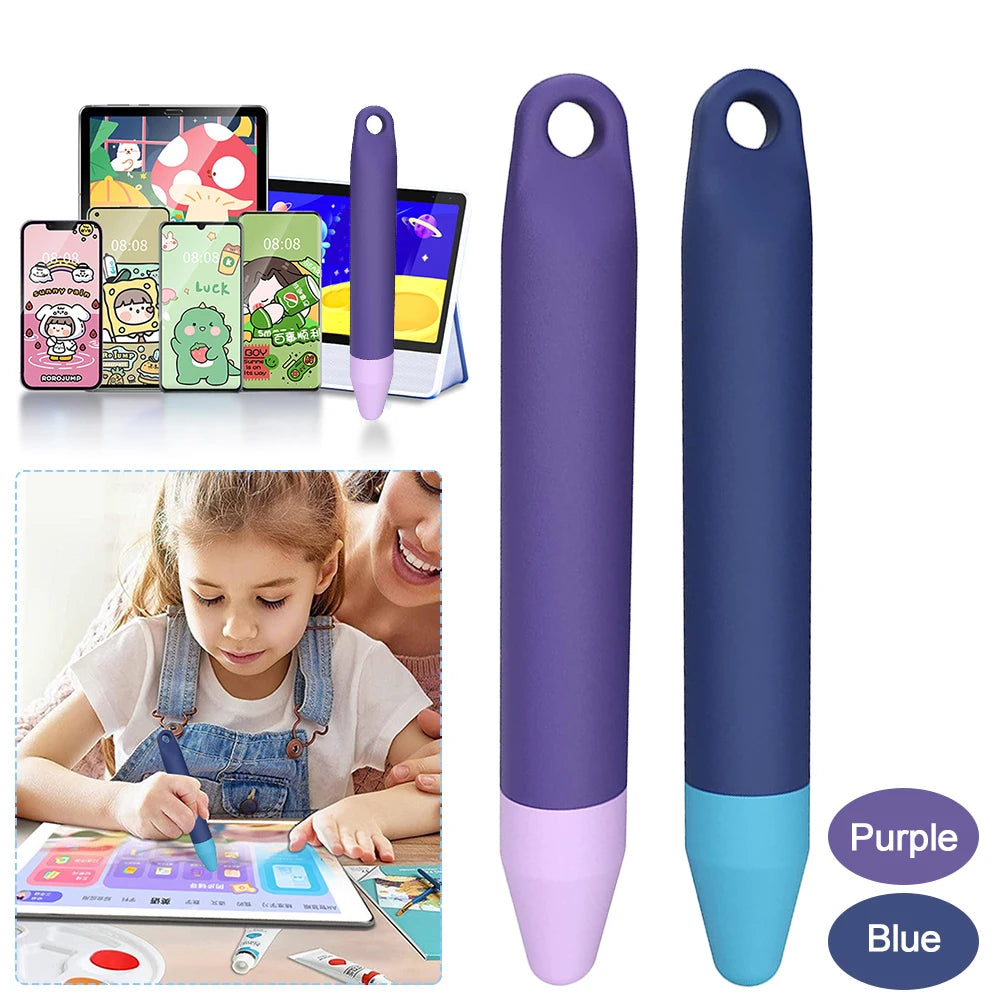 Children Silicone Stylus Pen with Durable Rubber Tip Kid Capacitive Drawing Writing Pen for Touch Screen Stylus Tablet Pencil
