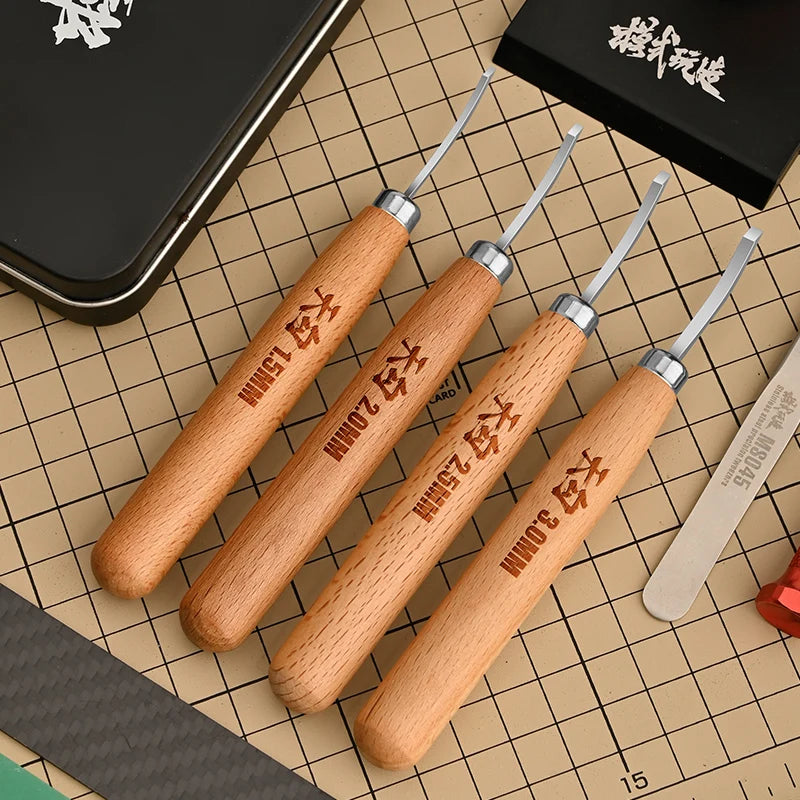 Modeling Tools Bend Spade Arc Chisel Wide Scribing Cutter Use in model seams and recesses For Plastic Model DIY Craft Tools