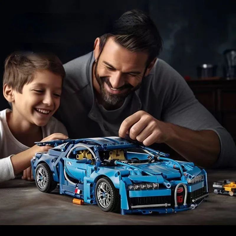 1:14 Technical Racing Sport Car Model Building Blocks Decoration Desktop Ornament Bricks Toys for Children's Christmas Gift