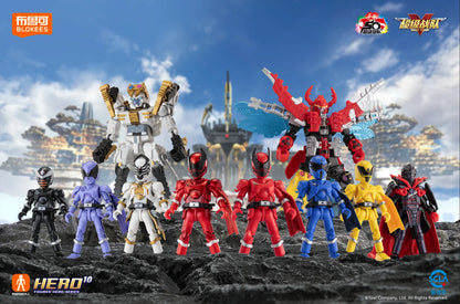 In Stock BLOKEES Super Sentai GALAXY VERSION 01 Ohsama Sentai King-Ohger Kuwagata Tombo Kamakiri Ohger Assembled Movable Model