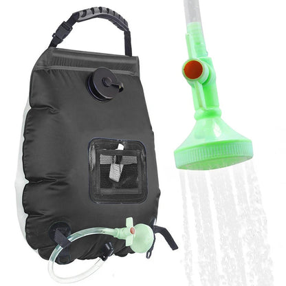 Solar Shower Bag | 20L Solar Heating Camping Shower Bag | Removable Hose | On-Off Switchable Shower Head | Ducha Portatil | Trav