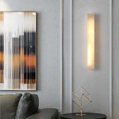 Artpad Designer Marble Wall Lamp for Living Room Hallway Stairs Bedroom Dining Room Copper Ambient Alabaster Wall Lighting