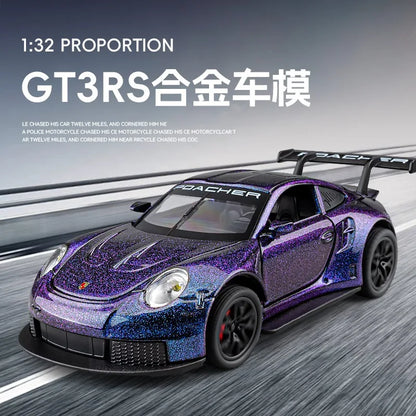 1:32 911 GT3 RS Alloy Die Cast Toy Car Model Sound and Light Children's Toy Collectibles Birthday gift