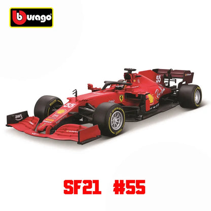 Bburago 1:18 New 2023 SF23 F1 Racing #16 Charles Leclerc #55 Carlos Sainz Static Car Model Vehicles Formula 1 Alloy Toy Vehicle
