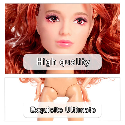 European Fashion 1/6 BJD Doll Body Blond Hair Daily Outfit Party Cute Gown for BJD Doll 12'' Toy Kids DIY Toys Birthday Gifts