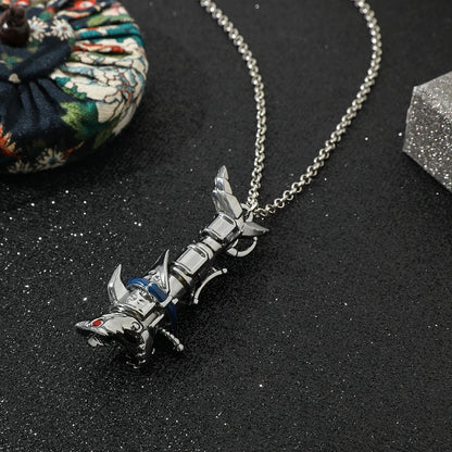 Game Trinkets League Legends Jinx Cannon Necklace Cosplay Costume Weapon Pendant Punk Cool Gun Necklace