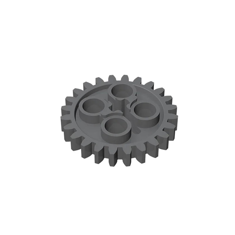 Gobricks 10PCS Gear 24 Tooth 2nd Version - 1 Axle Holecompatible with 3648 24505 pieces of Children's MOC Brick Education Toys