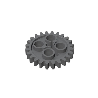 Gobricks 10PCS Gear 24 Tooth 2nd Version - 1 Axle Holecompatible with 3648 24505 pieces of Children's MOC Brick Education Toys