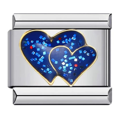 2025 Fashion Love and Romance Modular Italian Charm Links Fit 9mm Stainless Steel Elastic Bracelet Women DIY Jewelry