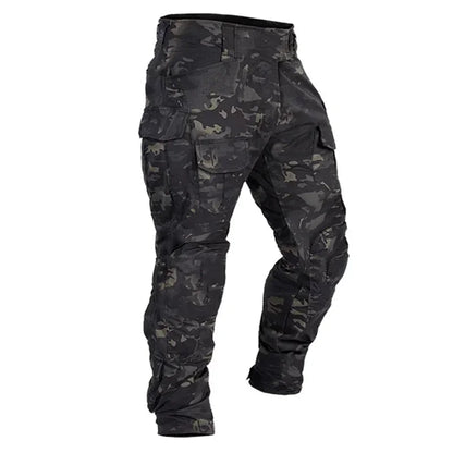 Versatile Men's Tactical Pants, Combat Trousers with Knee Pads, Camo Cargo Sport Pants for Hunting and Hiking( Not knee pads)