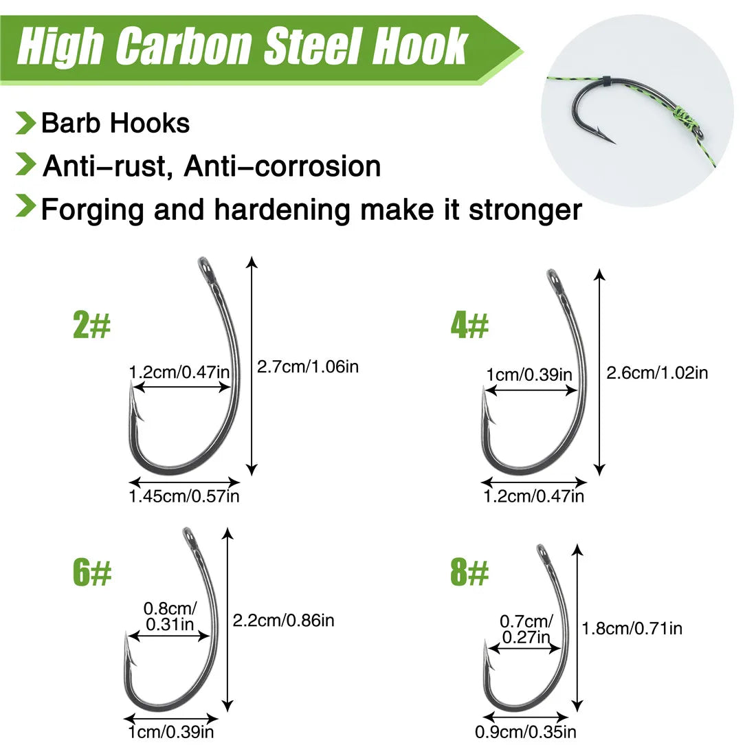 24/48Pcs Ready Made Carp Rigs Barbed Fishing Hook Link with Braided Line Tied Rigs Feeder Leader Carp Fishing Tackle