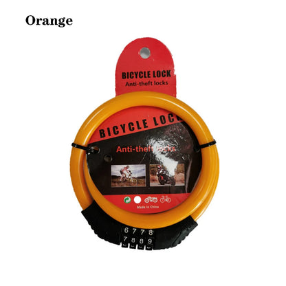 Bicycle Steel Cycle Security Cable Chain Bike Lock Padlock Combination Number 4 Digit Password