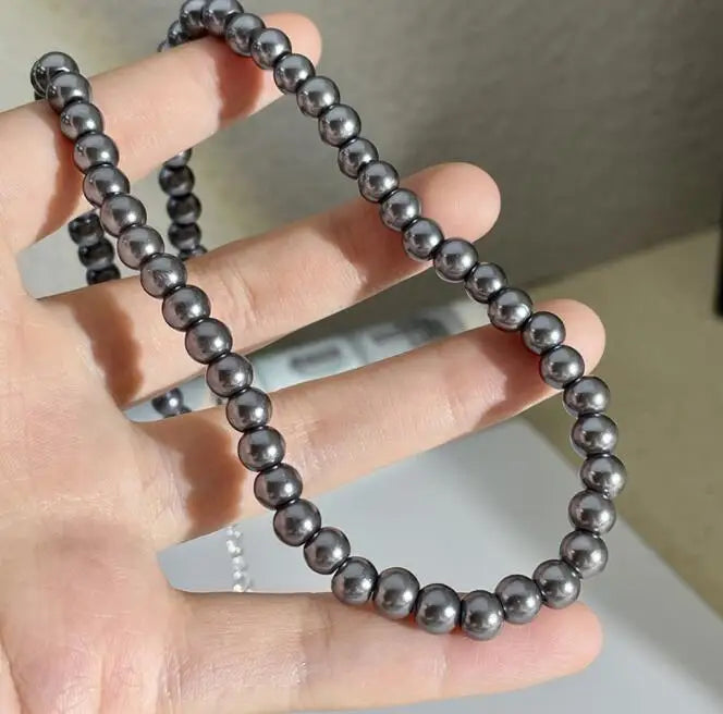 Grey Pearl Necklace for Women's Luxury Collar Chain Simple Neckchain Fashion Jewelry