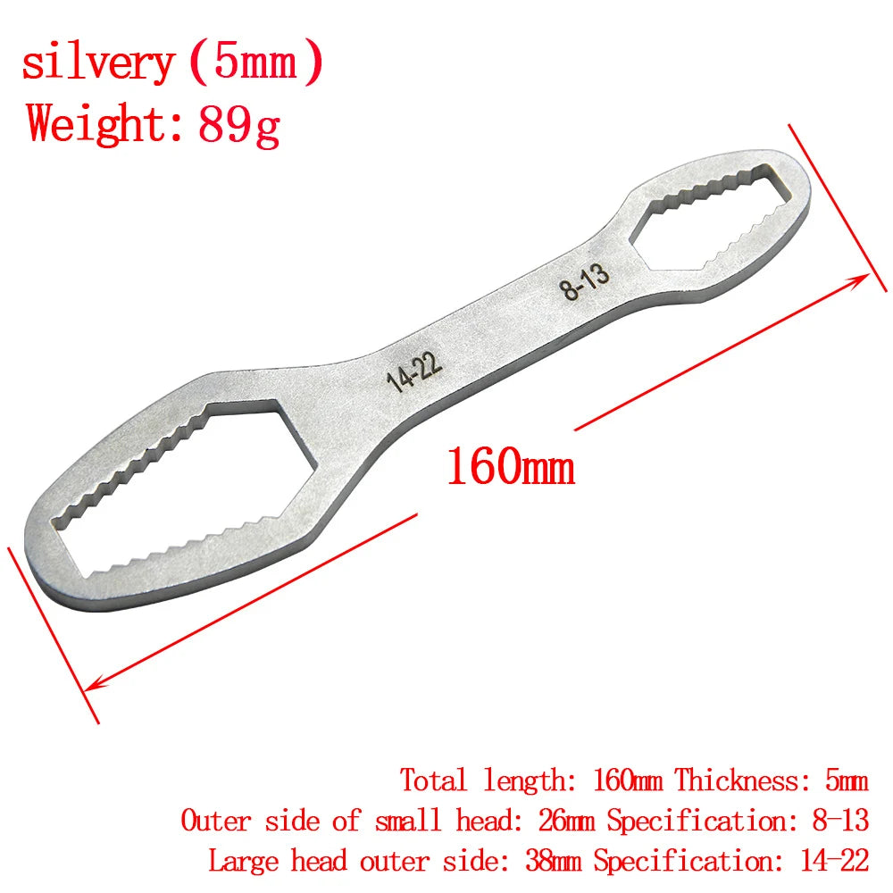 3-17mm multifunctional double end box wrench 8-22mm hexagonal solid wrench for tightening various diameter screws and nuts