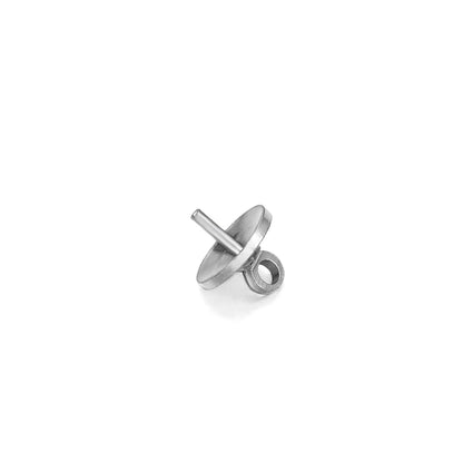 50-100pcs/lot Brass Half hole Charms Eye Pins Beads End Caps Top Drilled Pendant Bails Findings Connectors For Jewelry Makings