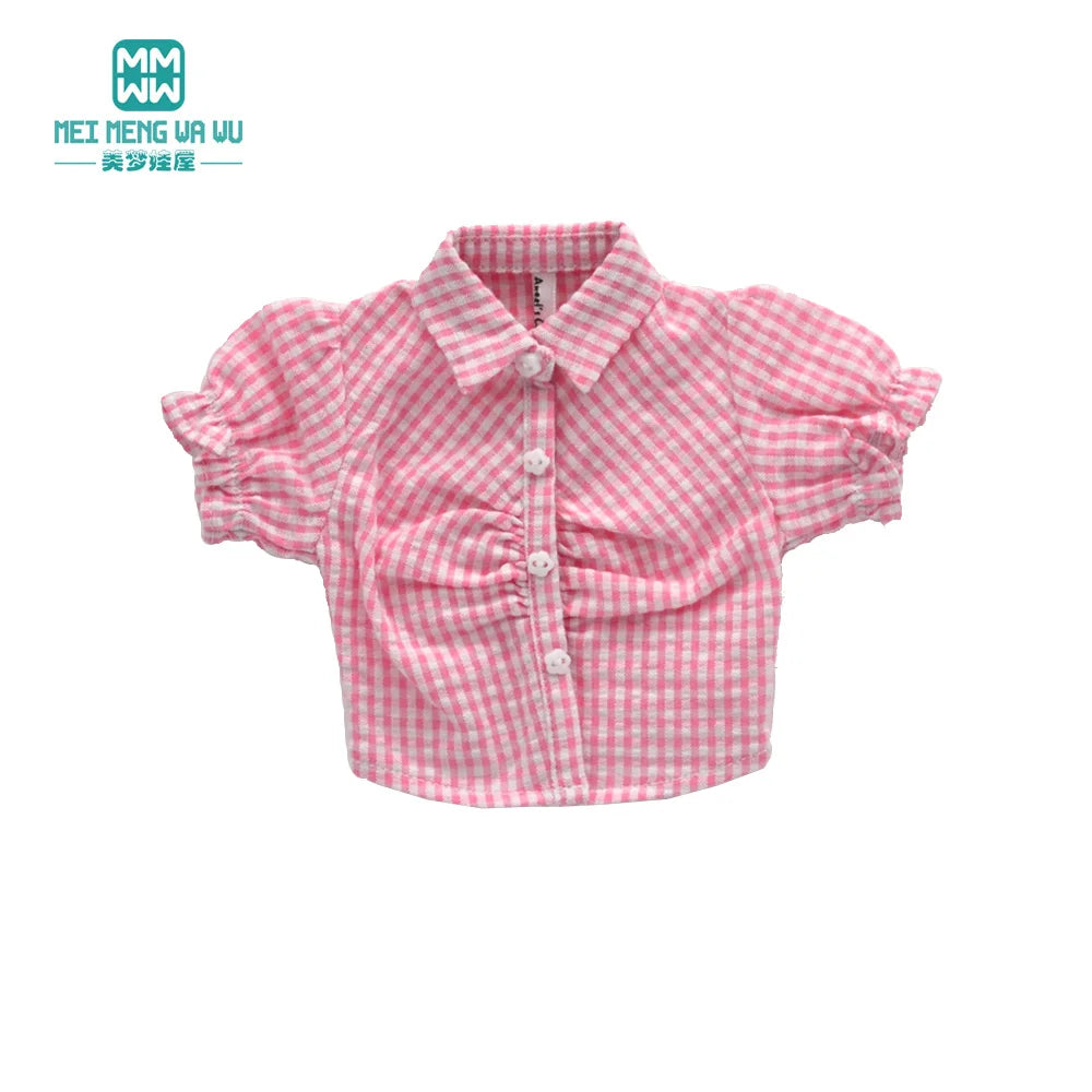 BJD 43-60cm 1/3 1/4 Doll Clothes Joint smart Doll Stylish Plaid Shirt Accessories Girl Gift