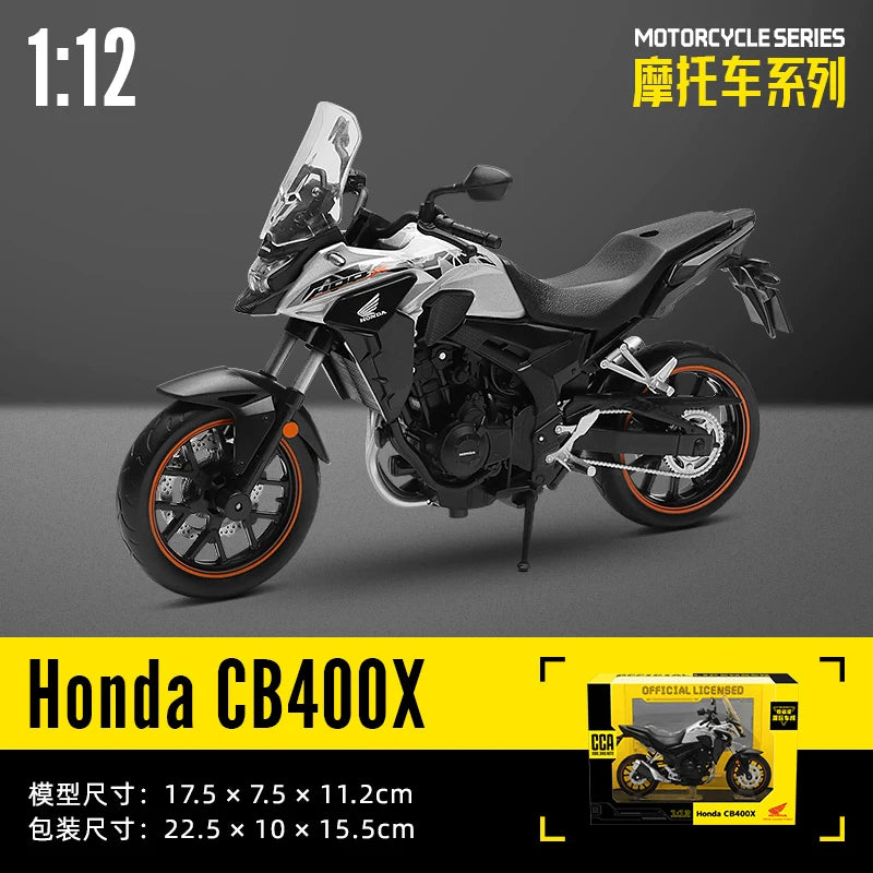 MSZ CCA 1:12 BMW R1250GS S1000R with base alloy die-cast car motorcycle model, toy gift giving, die-cast static motorcycle model