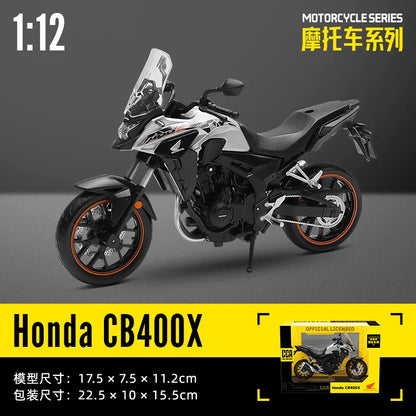MSZ CCA 1:12 BMW R1250GS S1000R with base alloy die-cast car motorcycle model, toy gift giving, die-cast static motorcycle model