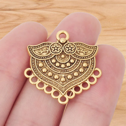 10 Pieces Tibetan Silver Bohemia Boho Water Drop Chandelier Multi Strand Connector Charms Pendants for Earrings Jewellery Making