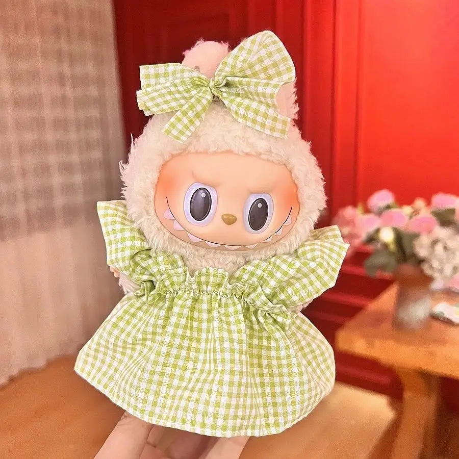 Labubu Trendy Outfit Accessories Leisure set princess skirt Stylish Look for Labubu Vinyl Dolls