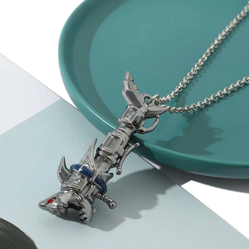 Game Trinkets League Legends Jinx Cannon Necklace Cosplay Costume Weapon Pendant Punk Cool Gun Necklace