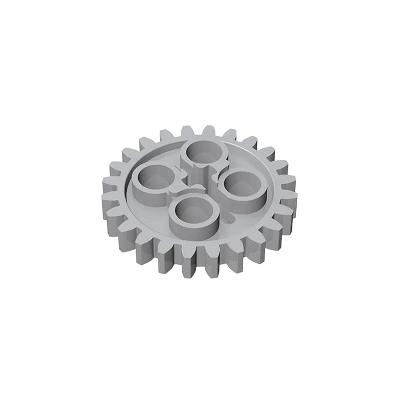 Gobricks 10PCS Gear 24 Tooth 2nd Version - 1 Axle Holecompatible with 3648 24505 pieces of Children's MOC Brick Education Toys