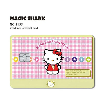 2025 New Arrival Cute Hello Kitty Frog Matte Front Side PVC Sticker Skin Film Cover for Debit Credit Card
