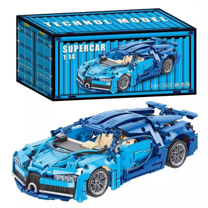 1:14 Technical Racing Sport Car Model Building Blocks Decoration Desktop Ornament Bricks Toys for Children's Christmas Gift