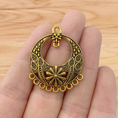 10 Pieces Tibetan Silver Bohemia Boho Water Drop Chandelier Multi Strand Connector Charms Pendants for Earrings Jewellery Making