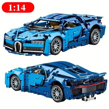 1:14 Technical Racing Sport Car Model Building Blocks Decoration Desktop Ornament Bricks Toys for Children's Christmas Gift