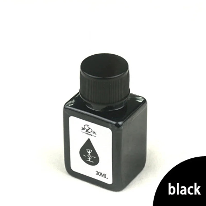 20ml Fountain Pen Ink Bottle Black/Blue/Red Color Ink Supplies