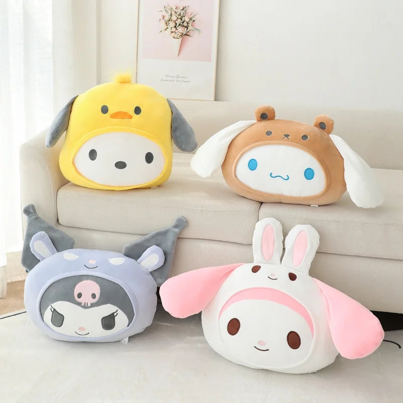 Kuromi Plush Pillow Anime Toys Cartoon Animals Melody Stuffed Dolls Cinnamoroll Pochacco Exquisite Xmas Birthday Gifts