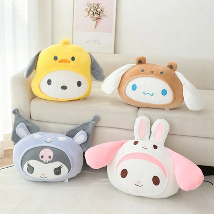 Kuromi Plush Pillow Anime Toys Cartoon Animals Melody Stuffed Dolls Cinnamoroll Pochacco Exquisite Xmas Birthday Gifts