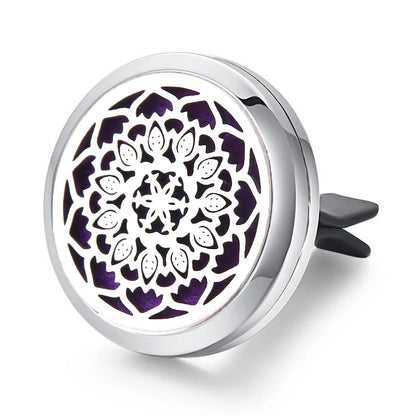 Aromatherapy Jewelry Locket Pendant Car Air Freshener Vent Clip Aroma Perfume Oils Locket Essential Oil Diffuser Car Clip