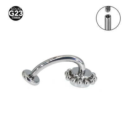 1Pc 14Gx10x4/6mm Navel Curve Barbells Belly Rings Body Jewelry-F136 Titanium CZ Smart Navel Belly Button Body Piercing 