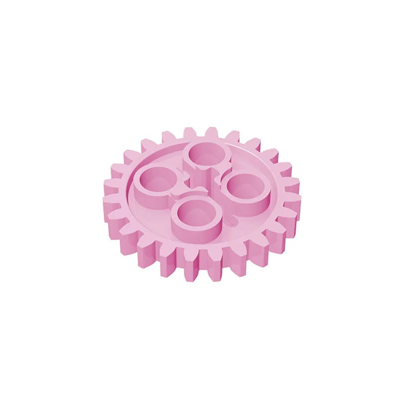 Gobricks 10PCS Gear 24 Tooth 2nd Version - 1 Axle Holecompatible with 3648 24505 pieces of Children's MOC Brick Education Toys