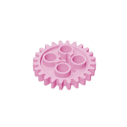 Gobricks 10PCS Gear 24 Tooth 2nd Version - 1 Axle Holecompatible with 3648 24505 pieces of Children's MOC Brick Education Toys