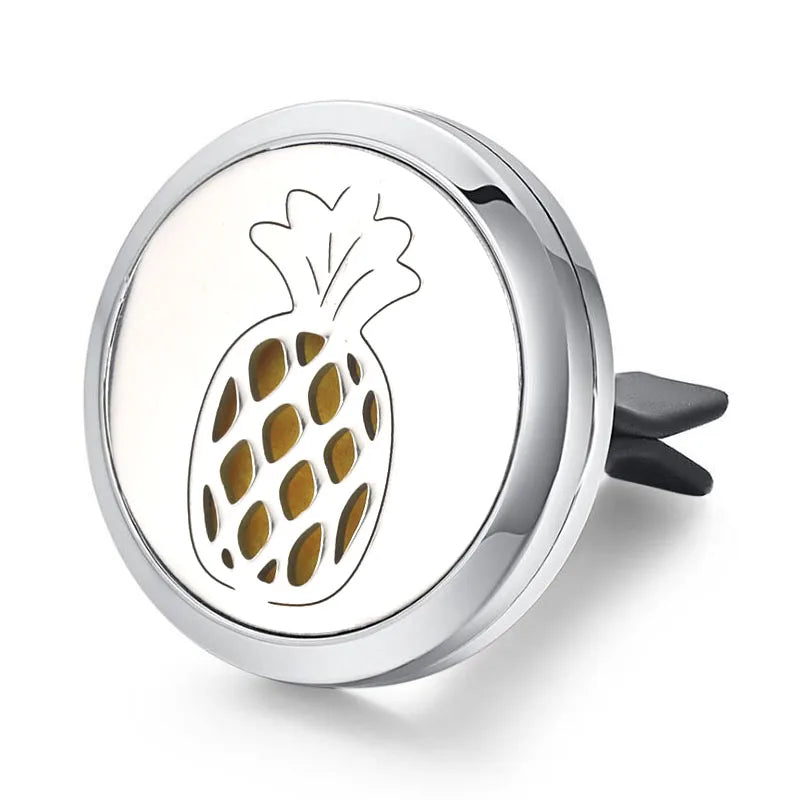 Aromatherapy Jewelry Locket Pendant Car Air Freshener Vent Clip Aroma Perfume Oils Locket Essential Oil Diffuser Car Clip