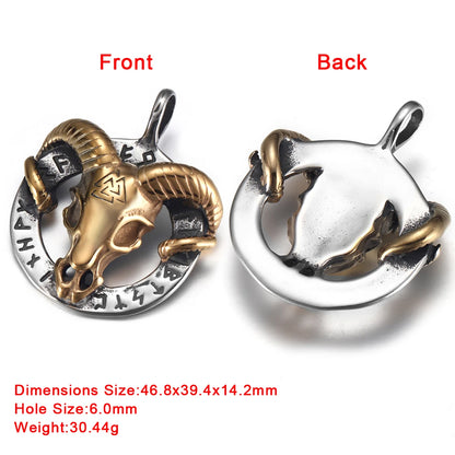 316L Choice Stainless Steel Viking Skull Animal Vintage Pendant for Men Necklace Bracelet DIY Accessories Finding Jewelry Making