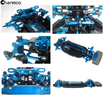 TT-02 Modification Accessory Kit Metal Swing Arm Steering Cup CVD Bumper Motor Base for 1/10 RC Car Tamiya TT02 Upgrade Parts