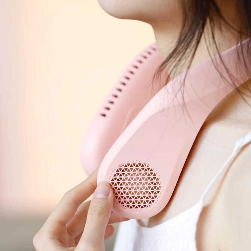 Xiaomi Bladeless Neck Fan Hands-Free USB Rechargeable Portable Cooler Silent Safe Outdoor Travel Sports 3 Speeds for Kids Adults