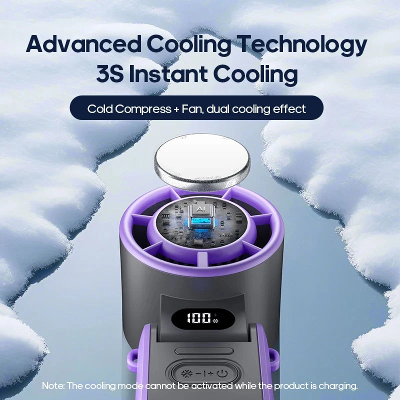 XIAOMI 3600mAh Portable Air Cooling Turbo Fan 100 Wind Speeds Adjustable Outdoor Foldable Student Handheld Fan with Lanyard